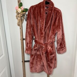 Maison and Jardin Rose Color Shorter Robe and Tie One Size